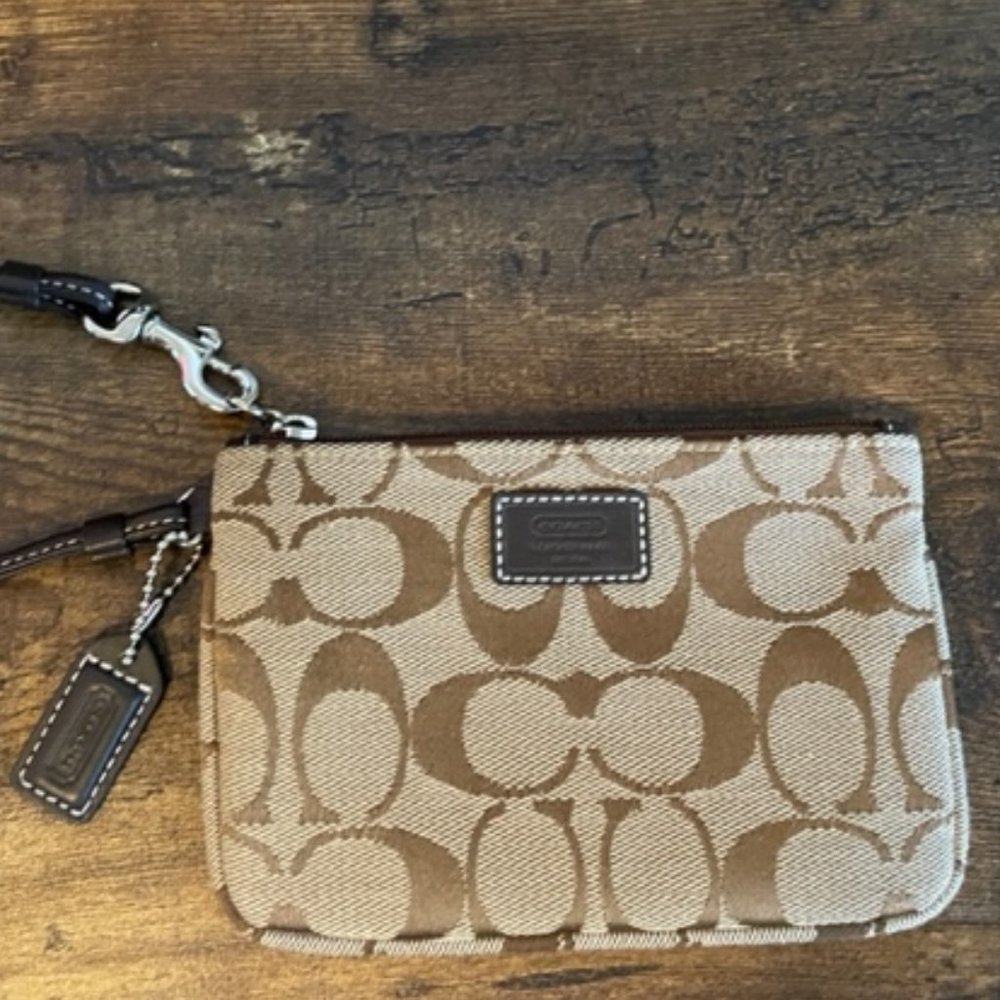 Coach Canvas Wristlet